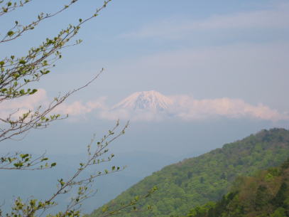 まだ真っ白な富士山２